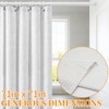 MospdyGear Water and Mould Proof Shower Curtain, White Waffle Weave