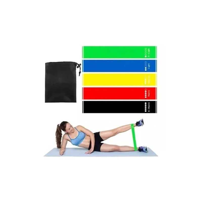 ML Kit De 5 Bandas De Resistencia Elásticas Para Ejercicio