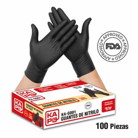 HERRAMIENTAS KONG Guantes de Nitrilo 100 Piezas Talla Mediana - Sin Polvo, Sin Látex, No Estériles, Ambidiestros y de Un Solo Uso, Guantes de Examinación y Uso General, Seguridad e Higiene