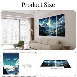 Ntutrxk Art Acoustic Panels, 48 X 32 Inches Soundproof Wall Panels,Sound Absorbing Wall Art,8 Pack Noise Dampening Panels,Acoustic Treatment For Recording Studio Home Office（Moonlight Mountains）