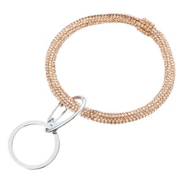 NAMOARLY 1Pc bracelet keychain bracelet key holder bangle key ring wristlet key chain Wearable Keychain bracelet key ring Rhinestone Bangle Keychain rhinestones Accessories women's charm