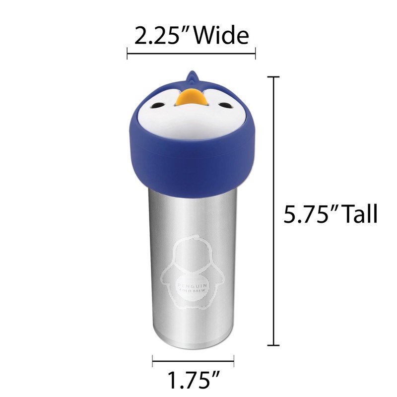 Penguin Cold Brew - Floating Tea Infuser Baskets - Stainless