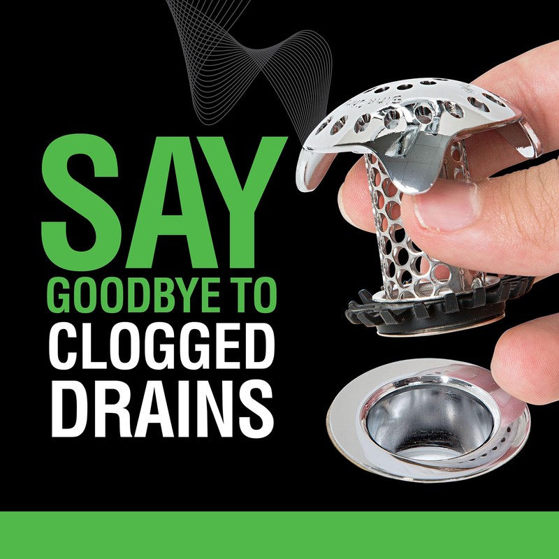 SinkShroom Ultra Revolutionary Bathroom Sink Drain Protector, Stainless Steel with