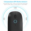 QYFP Bluetooth Maus, Wiederaufladbare Leichte Kabellose Maus Kompatibel mit MacBook