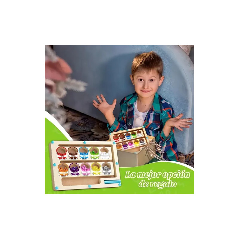 Heibago Laberinto Magnético de Madera Montessori para Niños 3 Años