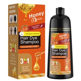 XYZCREATIVE Chestnut Brown Hair Dye Shampoo 3 in 1 for Women & Men 100% Gray Hair Coverage - Herbal Ingredients Natural Plant Hair Color - Hair Dye in Minutes 500ML