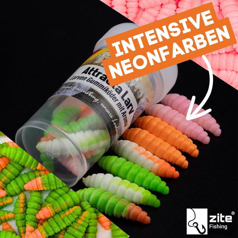 Zite Fishing Attracta Larv Floating | Pack of 8 Flavoured