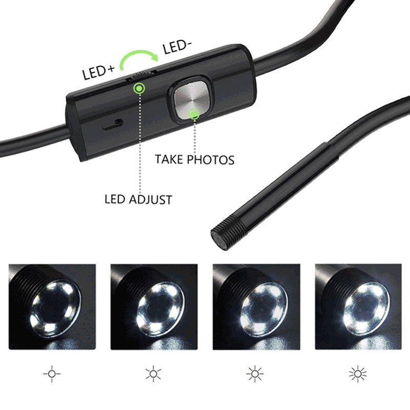 6LED Stepless Dimming Endoscope Camera 7mm High Definition Pipeline Machinery