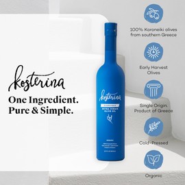 Kosterina - Everyday Organic Extra Virgin Olive Oil, High Heat Cooking Greek EVOO, Made from 100% Pure Early Harvest Koroneiki Olives, Natural Superfood, Polyphenol Rich, High Antioxidants (16.9 oz)