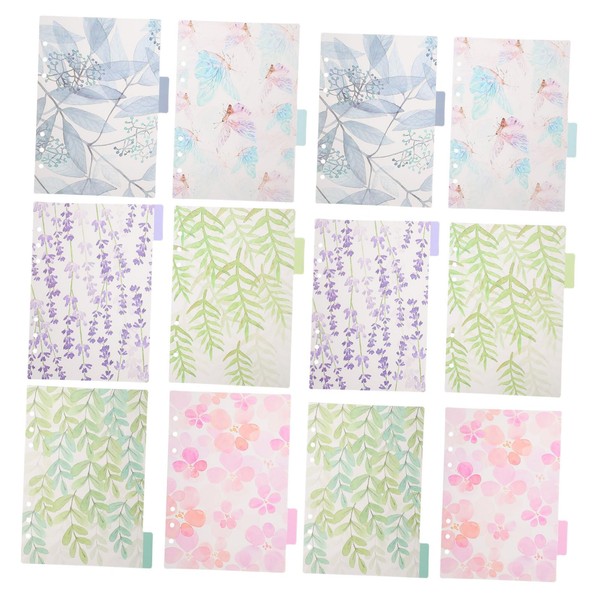 Operitacx Ordner Dekorative Ordner Papierteiler Registerteiler Ordnerteiler Einsteckteiler 8 Register