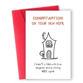 ATTLVV Funny New Home Card for Men Women,House Warming Gifts for Relative Neighbors,Moving House Cards for Friends Coworkers,New Apartment Card