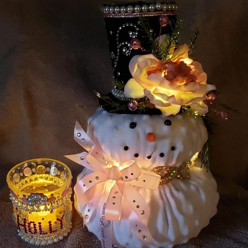 Chenkou Craft Semicircular Beads Flat Back Loose Beads Flower White