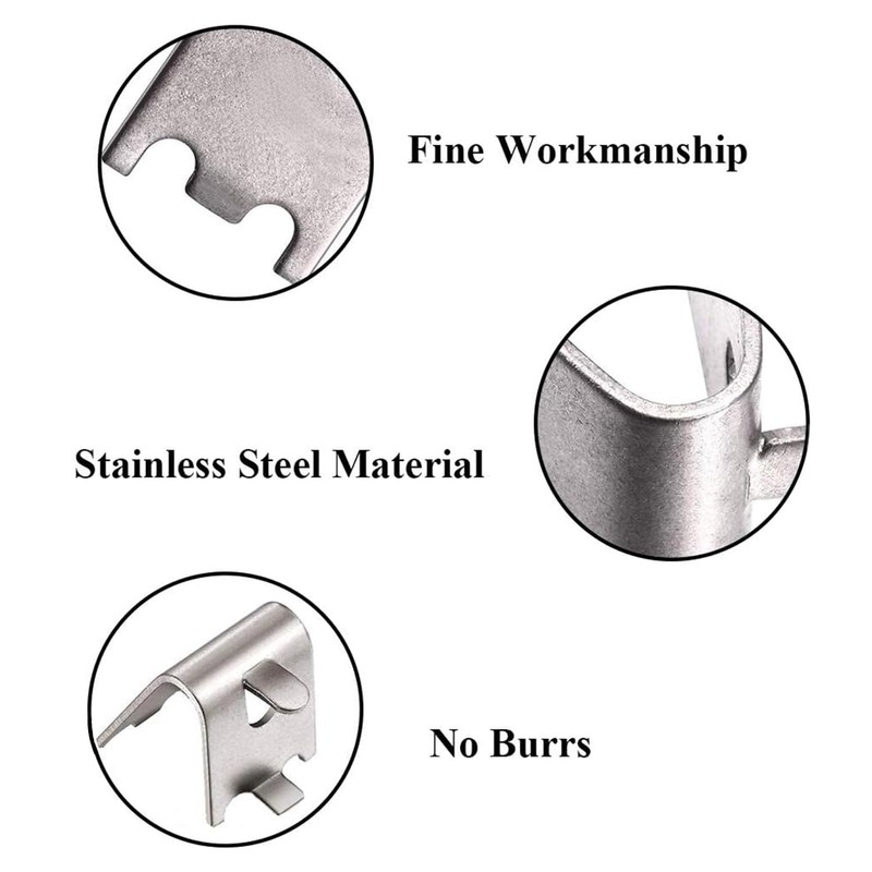 16Pcs Stainless Steel Freezer Shelf Clip, 920158 Refrigerator Shelf Support