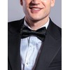 DiBanGu Black Bow Ties for Men Self Tie Bow Tie