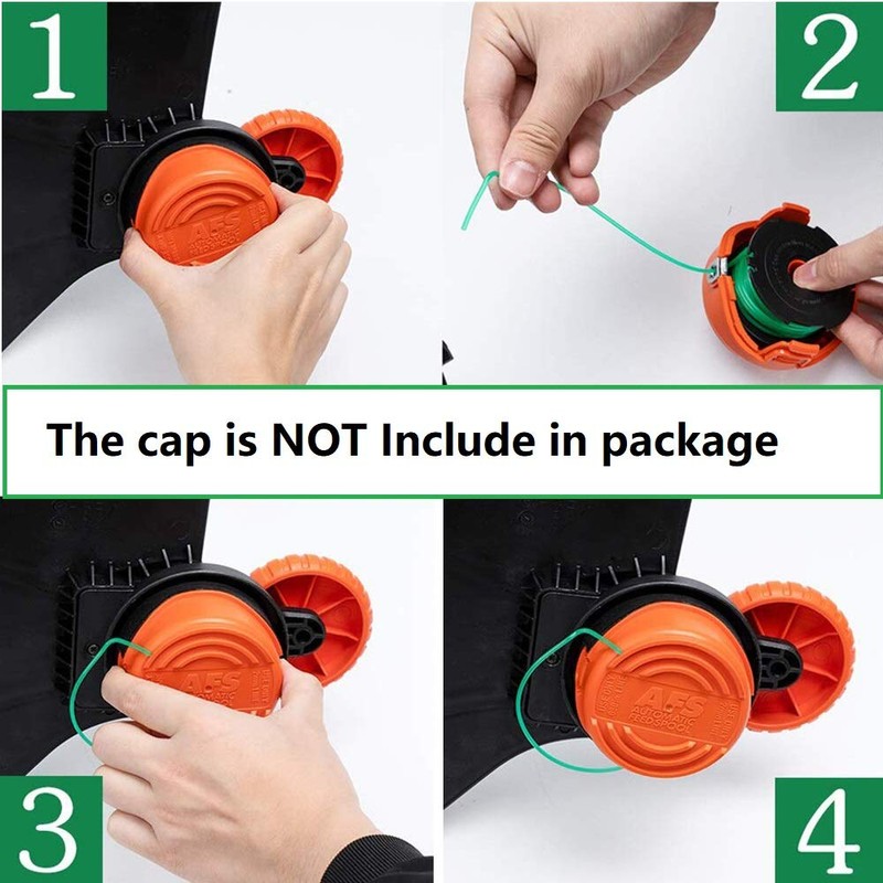 GH3000 Trimmer Replacement Spools Compatible with Black and Decker SF-080