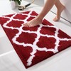 Homaxy Non-Slip Bath Mat Set, Soft Deep Pile Bathroom &