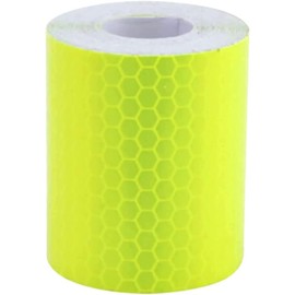 Haobase 5cm×3m Car Reflective Sticker Warning Safety Car Decoration Reflector Protective Strip Film Tape (Fluo Yellow)