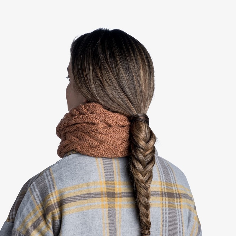 Buff Scaldacollo in tricot e pile CARYN ROSEWOOD Women Taglia
