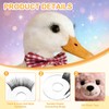sourcing map Safety Doll Eyelashes for Crocheting 32mm Black 20Pcs