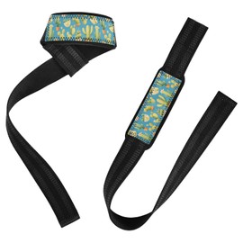 Little Cacti - Correas de levantamiento de pesas de 26 pulgadas, antideslizantes, par de correas de gimnasio para levantamiento de pesas, culturismo, entrenamiento de fuerza