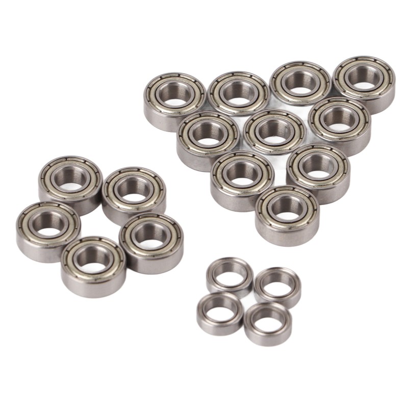19Pcs Sealed Bearing Kit RC Car Metal Wheel Bearings for
