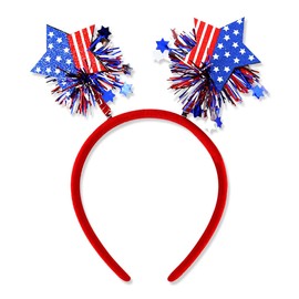 4th of July Headband American Flag Headband Red White and Blue Fourth of July Hair Bands for USA Independence Day Patriotic Women Accessories