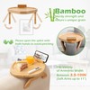 SINWANT Couch Arm Table,Large Bamboo Sofa Clip on Tray Tables