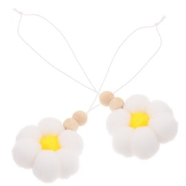 Totority 2pcs Flower Ornaments Floral Crib Decorations Crib Decoration Flower Pendant Decorative Hanging Ornament Car Interior Decor Hairball