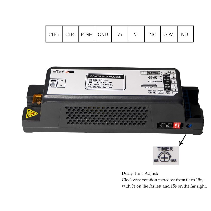 Smart Door Access Control System Electric Strike Lock Kit with