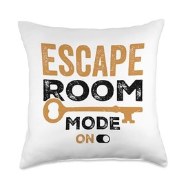 Cool Escape Room Game Design for Escape Room Player Throw Pillow