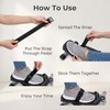 2PCS Ellipse Leg Exerciser Pedal Strap, Adjustable Strap (20x2 Inch)