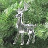 Reindeer | Faceted Clear Crystal Christmas Tree Decoration | Acrylic