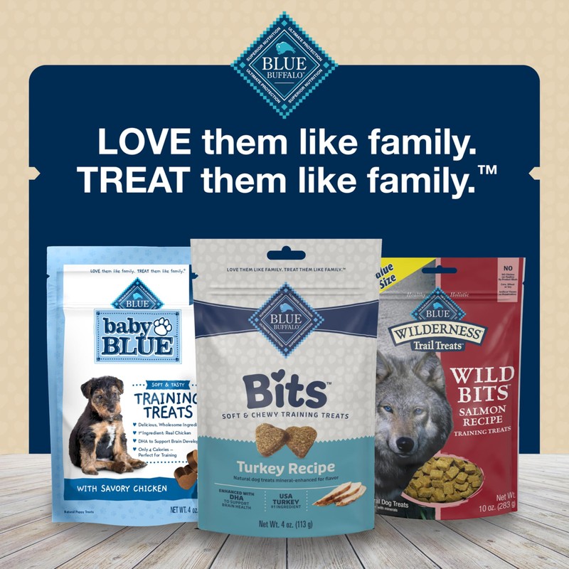 Blue Buffalo Bits Soft Dog Treats for Training, Made with