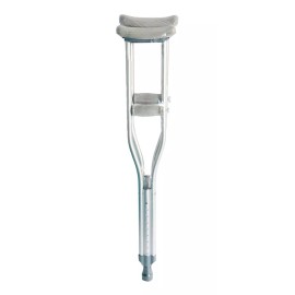 Handy Muletas Axilar, Talla Mediana Y  De Aluminio, Color Plata