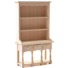 Melody Jane Dolls House Welsh Dresser Unfinished Bare Wood Kitchen Dining Room Furniture