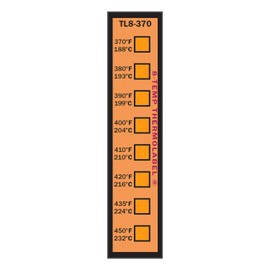 8-Temp Thermolabel 370-450°F Temperature Label for Metal Coating Powder Coating Pack of 16 Labels