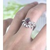 Wasee January Birthstone Ring Set 925 Sterling Silver Garnet Ring