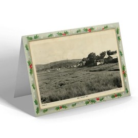 CHRISTMAS CARD - Vintage Wales - Red Wharf Bay (e)