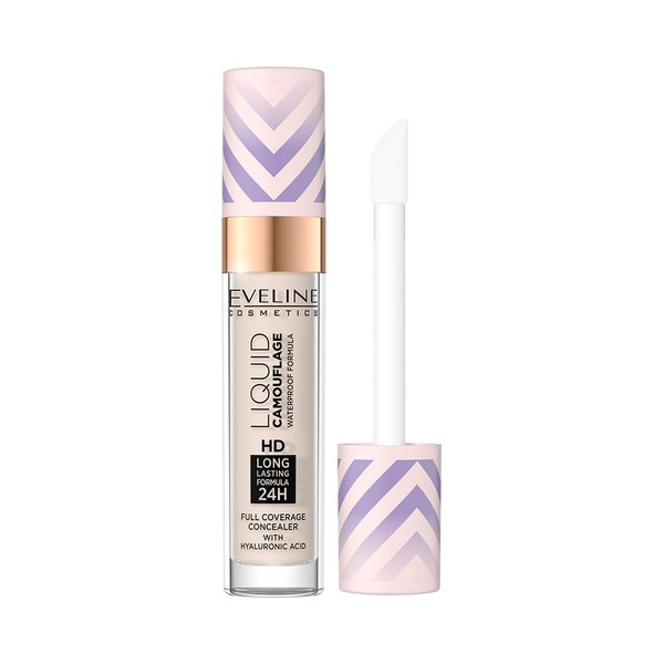 Eveline Cosmetics Liquid Camouflage Waterproof Concealer with Hyaluronic Acid and