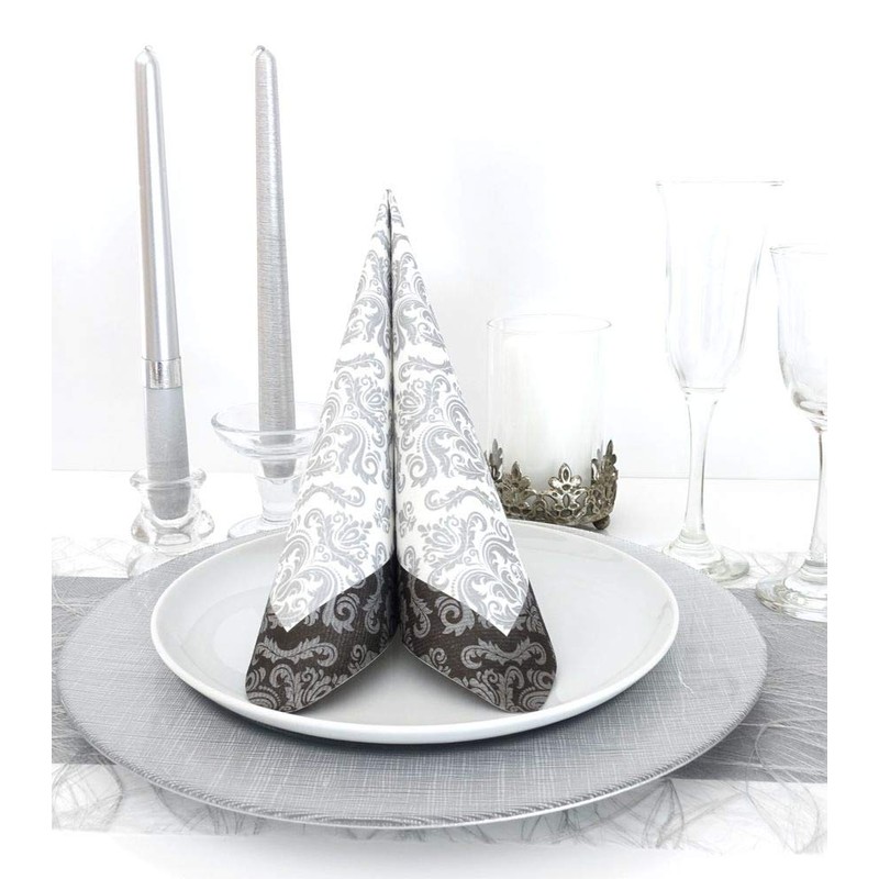 50 Napkins Ornament Fabric-Like 40 x 40 cm - Baroque