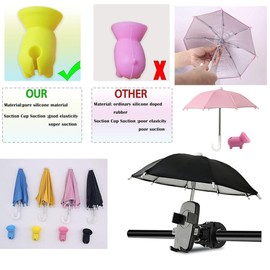 Renholin Phone Umbrella, Cell Phone Sun Shade Holder with Universal Suction Cup for Outdoor, Beach (Sky Blue)