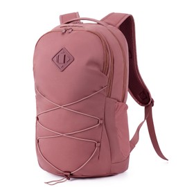 WANDF Casual Daypack for Women Men Airline Approved Lightweight Water ResistantTravel Bag 15.6-Inch Laptop Backpack for Weekender Business Hiking with Whistle Buckle & Elastic Strap (Date Red)