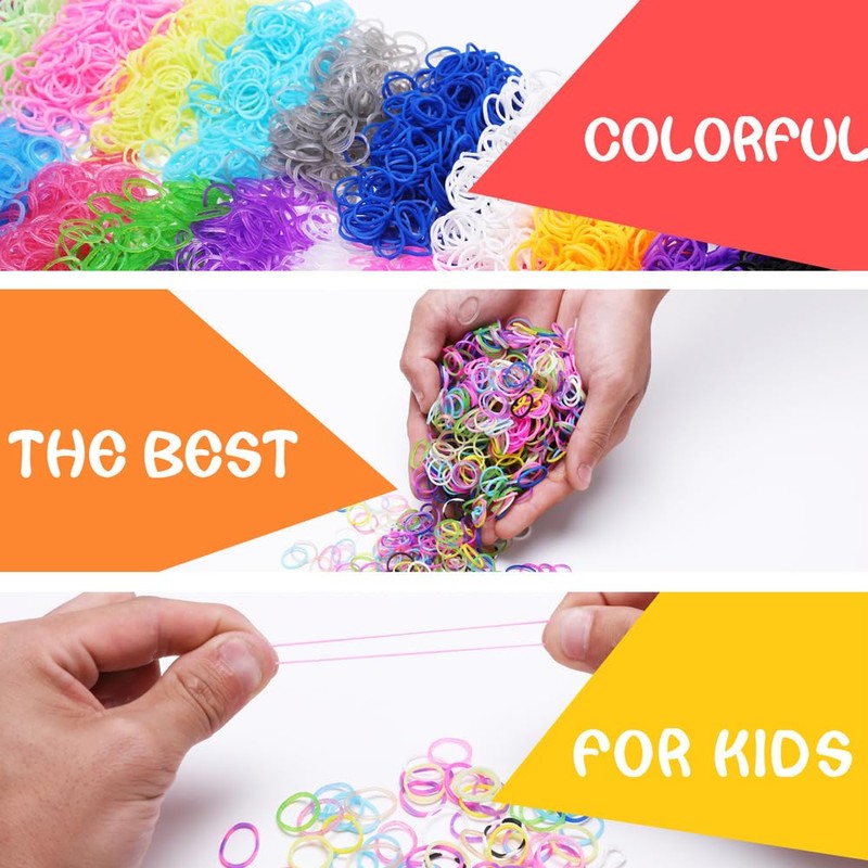 Qtopun 5800+ Loom Rubber Bands for Bracelet, Bracelet Making Supplies