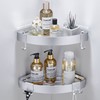 DUFU Adhesive Corner Shower Caddy with Hooks,Bathroom Shower Organizer, No