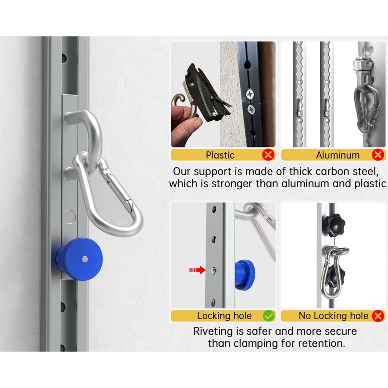 KOMOHOM Wall-Mounted Anchor Fitness System - Adjustable, Multi-Functional, Space Saving