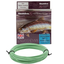 Snowbee XS Sub-Surface Intermediate Fly Fishing Line - Slick Casting, 2.5 ips Sink Rate, Versatile for Loch Style, Wind Performance - Aqua - WF5I