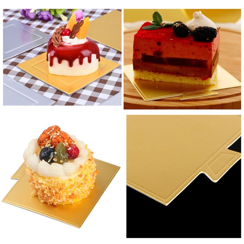 YIHUANYIFA 3.1" Mini Cake Base, 200Pcs Square Cardboard Perfect for