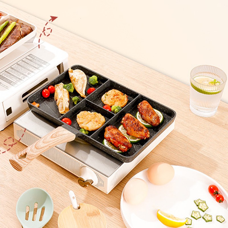 Divided Grill Maifan Stone Coating Aluminum Uniform Heating Anti Stick