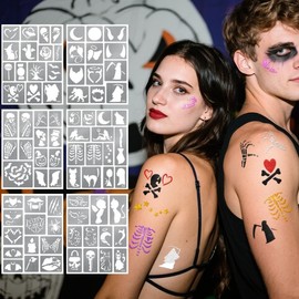 Halloween Cartoon Tattoo Templates & Horror Body Stickers 175mm*135mm/QL-12 50ea