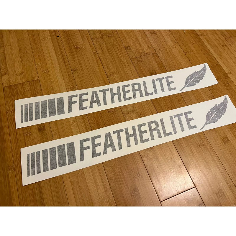 Aftermarket Featherlite Aluminum Trailer Decals (Set 2) Black 24” Replacement